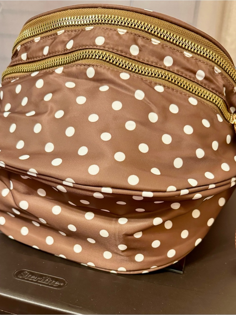 Little Gift Shop Brow. Polka Dot Crossbody Bum Bag BNWT